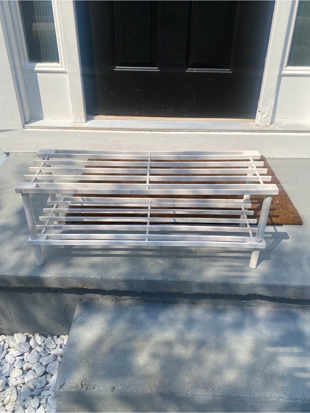 Wooden 2-Tier Shoe Rack Bench - Home Storage & Organization